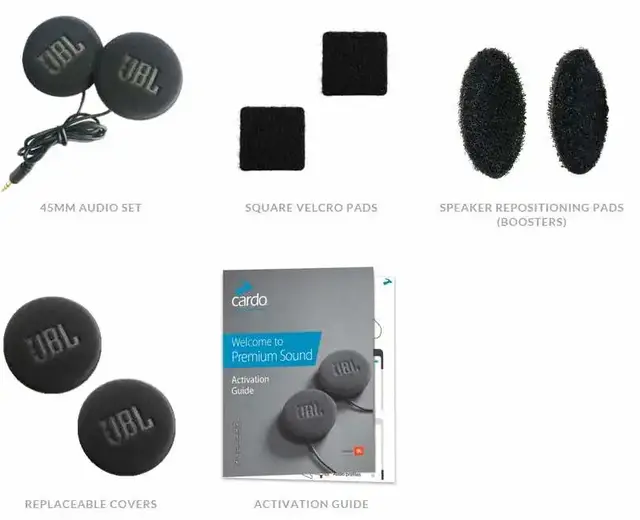 Cardo JBL Oppgraderingskit 45mm JBL Høyttalere - 3,5 mm jack 