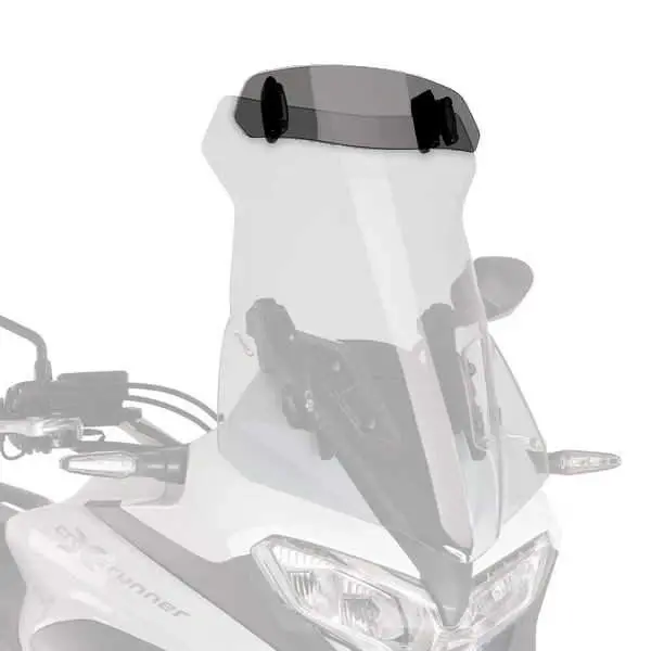 Puig Screen Deflector (Clip On for Puig Touring Screen) - Mørk Sotet 