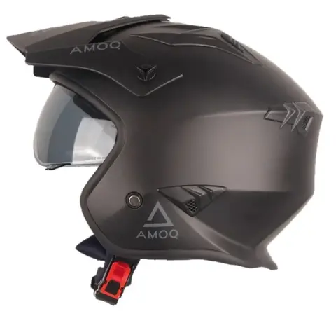 AMOQ Blister Jet Motorsykkel Hjelm Perfekt for MC, ATV og snøscooter