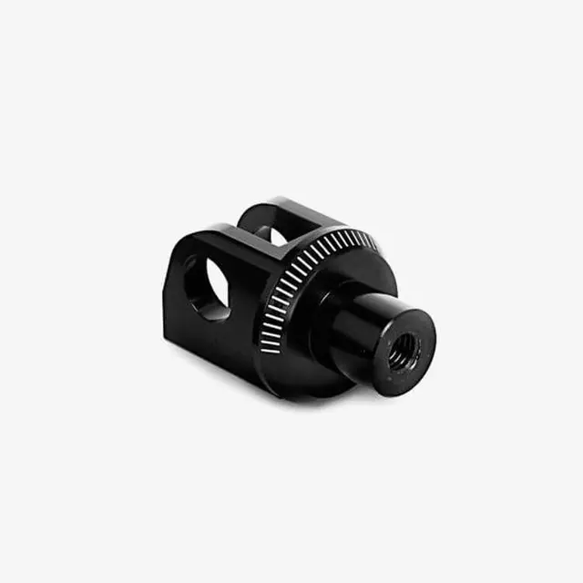 Puig Footpeg Adaptors Rider | Black Ano dised Aluminium | Yamaha YZF-R1 2002> 