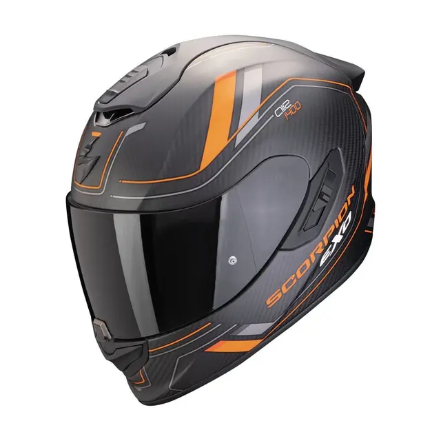 Scorpion Hjelm EXO-1400 EVO II AIR L Karbon Mirage Matt Sort/Orange 