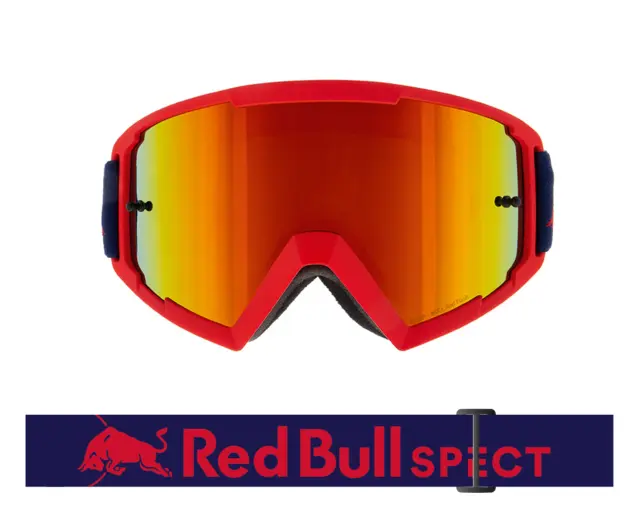 Spect Red Bull Whip Crossbriller Rødt Speilglass - Rød/Blå 