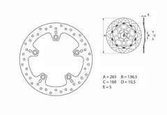 Brembo Oro Bremseskive Bak BMW