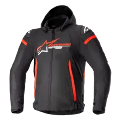 Alpinestars Zaca Motorsykkel Jakke S Sort/R&#248;d