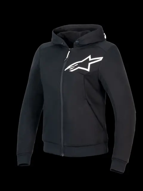 Alpinestars Chrome V2 Hoodie Dame XL Sort/Hvit 