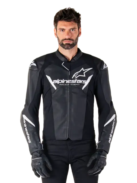 Alpinestars Faster V3 Skinnjakke 48 Sort/Hvit 