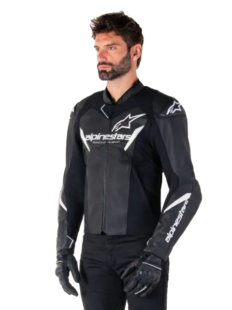 Alpinestars Faster V3 Skinnjakke 48 Sort/Hvit 