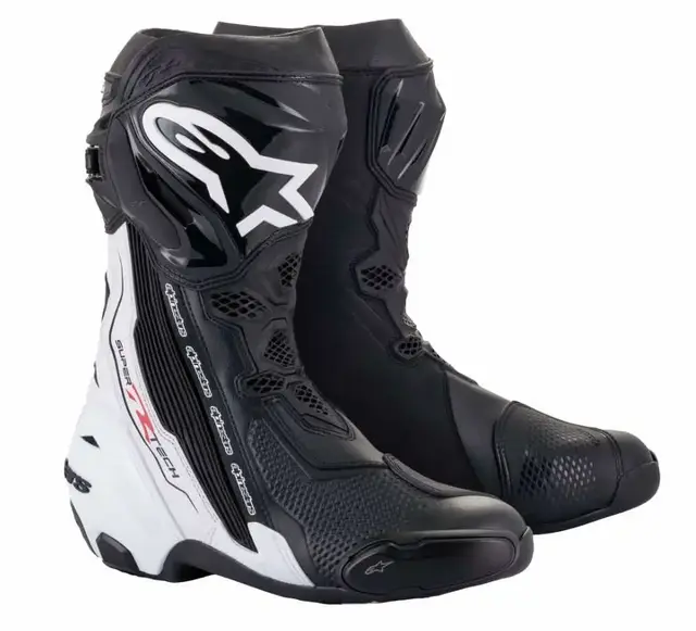Alpinestars Supertech R V2 MC-Støvel 41 Sort/Hvit - Racing 