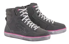 Alpinestars J-6 Motorsykkel Sko Dam 40,5 Gr&#229;/Lilla - Vanntett Drystar