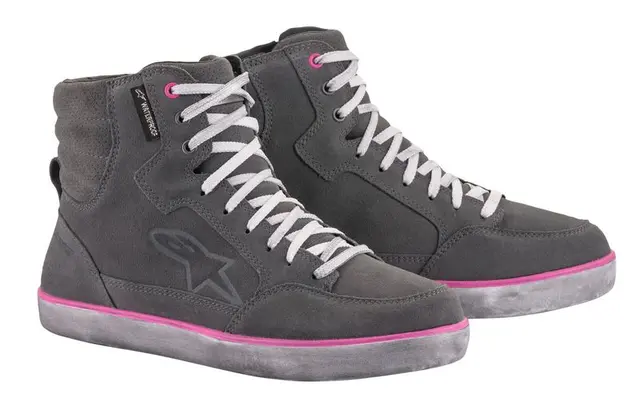 Alpinestars J-6 Motorsykkel Sko Dam 40,5 Grå/Lilla - Vanntett Drystar 