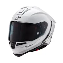 Alpinestars Supertech R10 Hjelm M Racinghjelm med karbonskall - Hvit/Sort