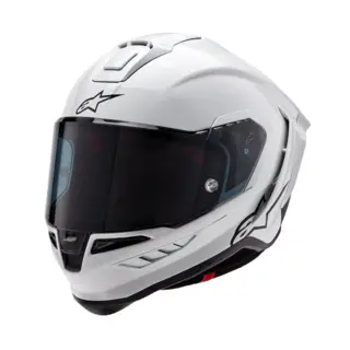 Alpinestars Supertech R10 Hjelm Racinghjelm med karbonskall - Hvit/Sort