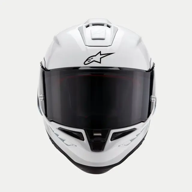 Alpinestars Supertech R10 Hjelm M Racinghjelm med karbonskall - Hvit/Sort 