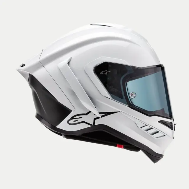 Alpinestars Supertech R10 Hjelm M Racinghjelm med karbonskall - Hvit/Sort 