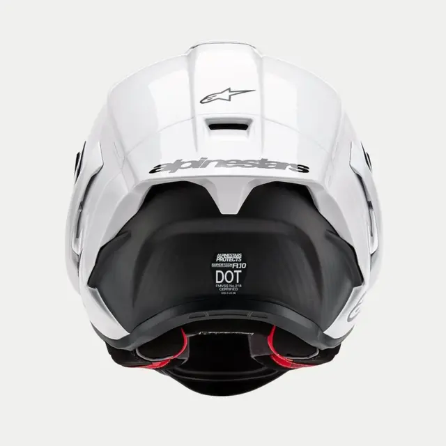 Alpinestars Supertech R10 Hjelm M Racinghjelm med karbonskall - Hvit/Sort 