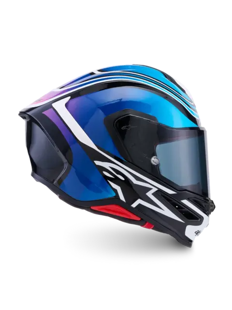 Alpinestars S-R7 Hjelm XS Zeal - Blå/Rosa/Hvit 