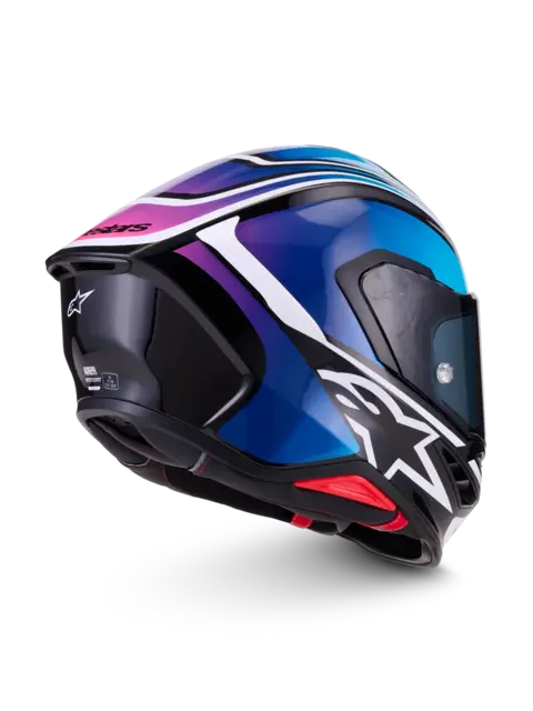Alpinestars S-R7 Hjelm XS Zeal - Blå/Rosa/Hvit 