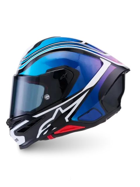 Alpinestars S-R7 Hjelm XS Zeal - Blå/Rosa/Hvit 