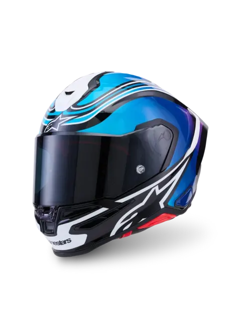 Alpinestars S-R7 Hjelm XS Zeal - Blå/Rosa/Hvit 