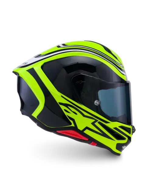 Alpinestars S-R7 Hjelm XS Zeal - Sort/Gul 