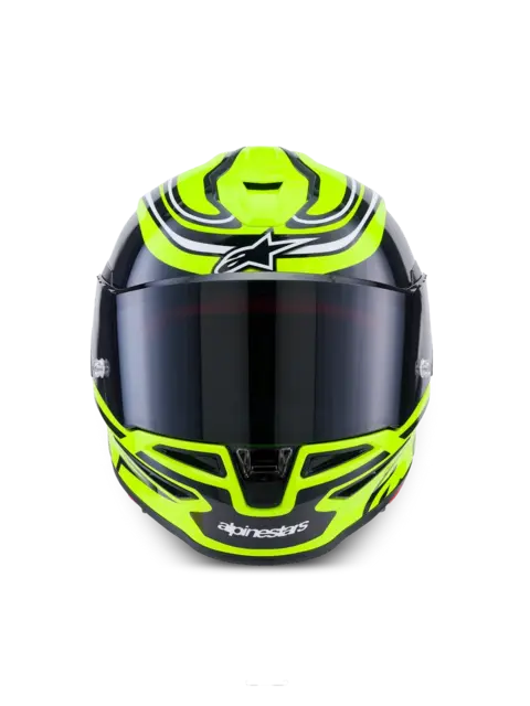 Alpinestars S-R7 Hjelm XS Zeal - Sort/Gul 