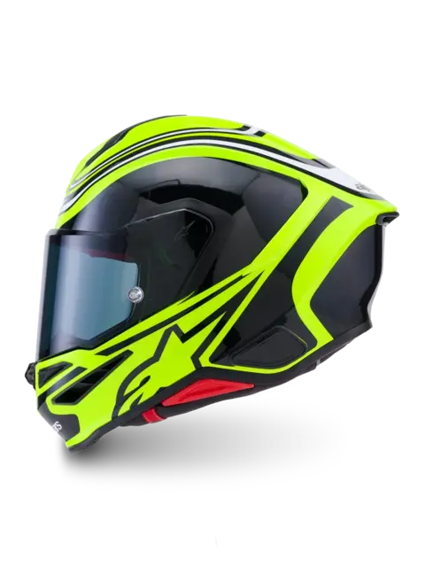 Alpinestars S-R7 Hjelm XS Zeal - Sort/Gul 
