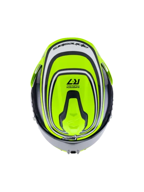 Alpinestars S-R7 Hjelm XS Zeal - Sort/Gul 