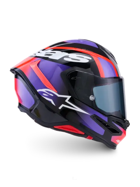 Alpinestars S-R7 Hjelm XS Lumen - Sort/Lilla/Rød 