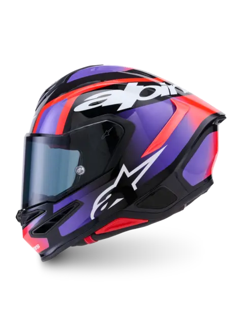 Alpinestars S-R7 Hjelm XS Lumen - Sort/Lilla/Rød 