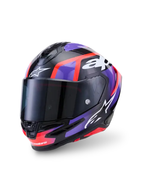 Alpinestars S-R7 Hjelm XS Lumen - Sort/Lilla/Rød 