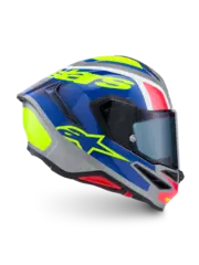 Alpinestars S-R7 Hjelm XS Lumen - Sølv/Rosa/Gul/Blå