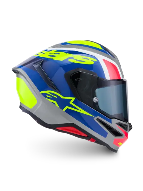 Alpinestars S-R7 Hjelm XS Lumen - Sølv/Rosa/Gul/Blå 
