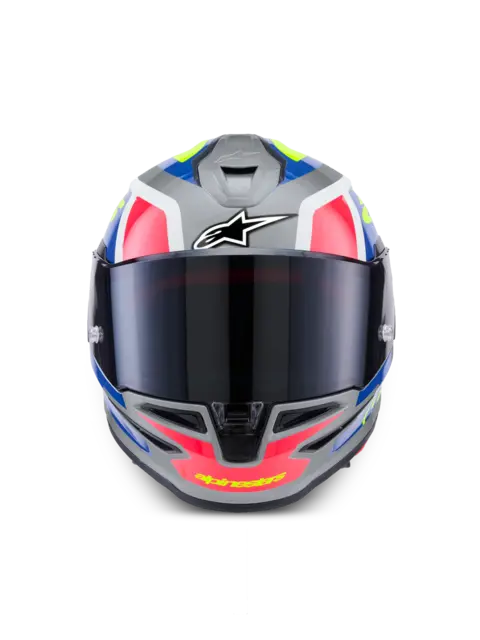 Alpinestars S-R7 Hjelm XS Lumen - Sølv/Rosa/Gul/Blå 