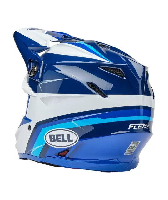 BELL Moto-9S Flex Cross Hjelm S Blå/Hvit 