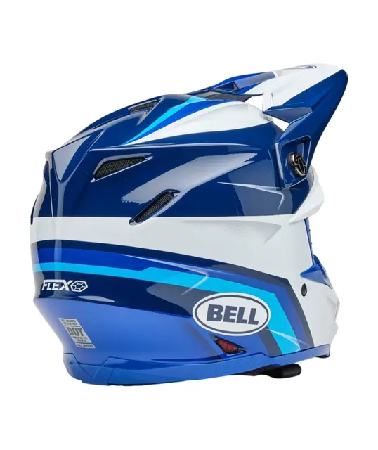 BELL Moto-9S Flex Cross Hjelm S Blå/Hvit 