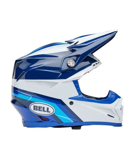 BELL Moto-9S Flex Cross Hjelm S Blå/Hvit 