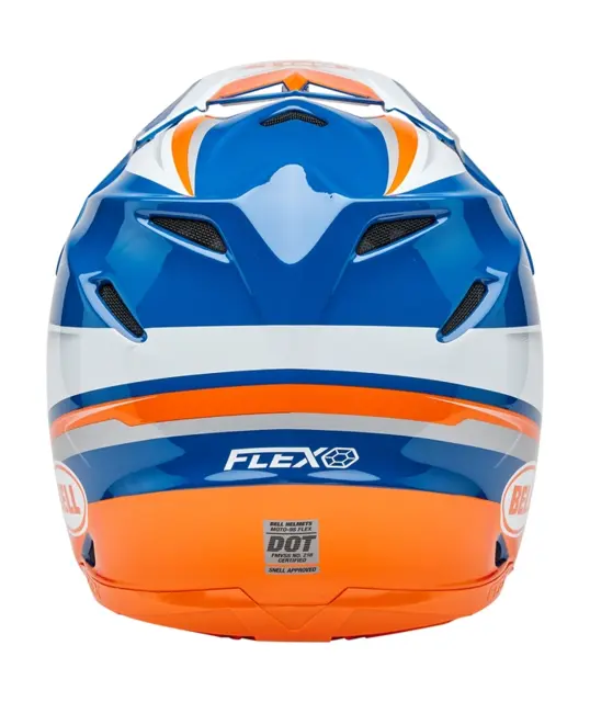 BELL Moto-9S Flex Cross Hjelm S Hvit/Blå/Oransje 