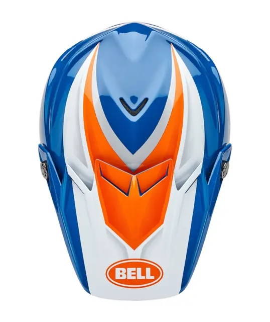 BELL Moto-9S Flex Cross Hjelm S Hvit/Blå/Oransje 