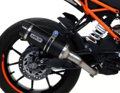 Arrow lyddemper KTM Duke 125 17- Sort lyddemper med carbon endestuss