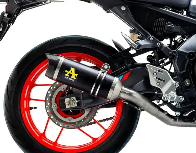 Thunder Sort | Passer Kun Lavt Frontrør Arrow Thunder Lyddemper MT-09 21- 