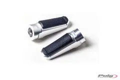 Puig Hi-Tech Sport Footpegs | Silver An odised Aluminium