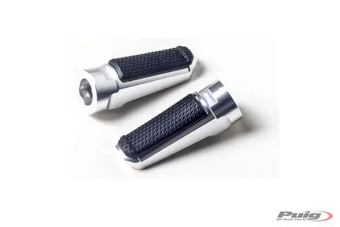 Puig Hi-Tech Sport Footpegs | Silver An odised Aluminium