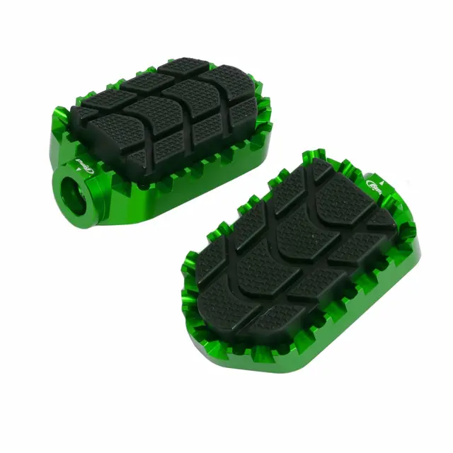 Puig Hi-Tech Enduro Footpegs | Green An odised Aluminium 
