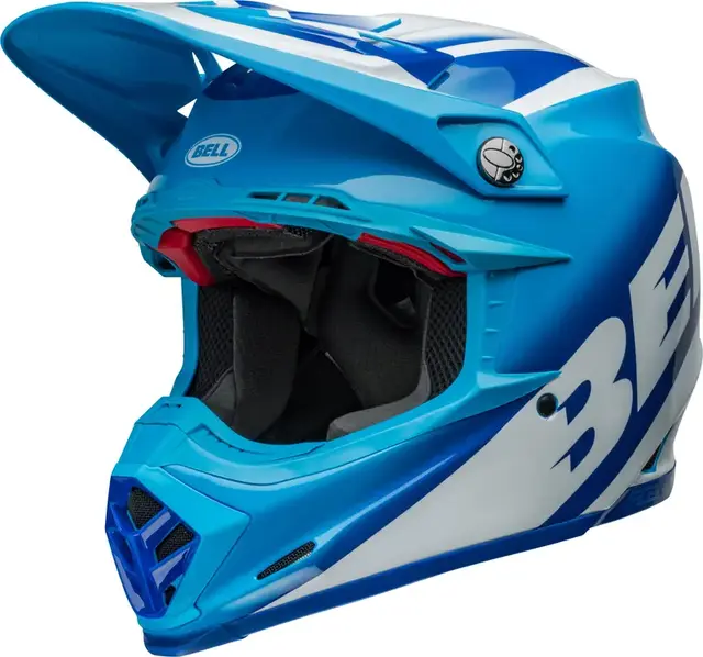 BELL Moto-9S Flex Cross Hjelm S Blå 