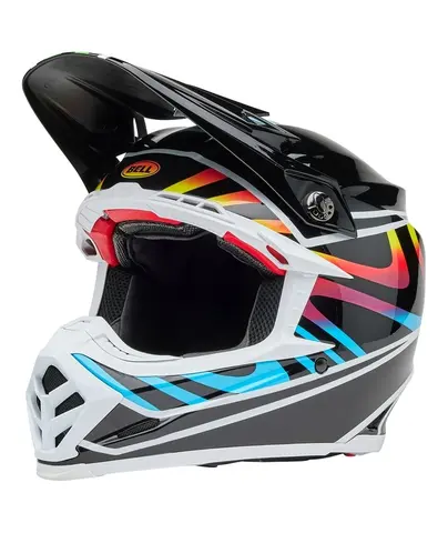 BELL Moto-9S Flex Cross Hjelm Drift Gloss Black Multi