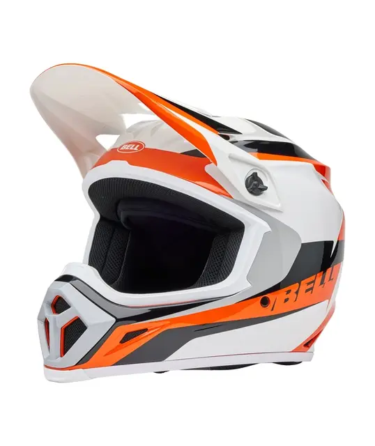 Bell MX-9 Mips Hjelm Rift Gloss Orange/Hvit - Medium 