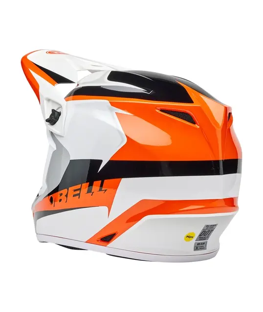 Bell MX-9 Mips Hjelm Rift Gloss Orange/Hvit - Medium 