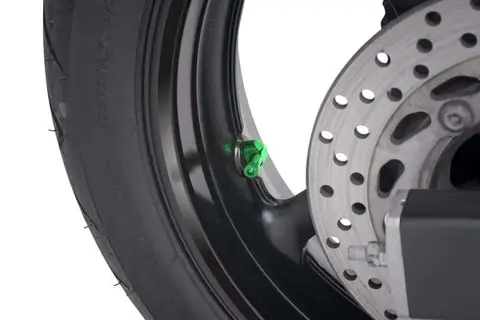 Puig 8.3mm Race Valve Caps | Anodized A luminium Green