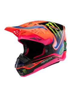 Alpinestars S-M10 Crosshjelm Oransj/Lilla/Monster