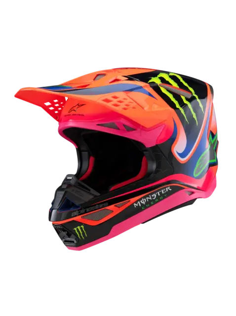 Alpinestars S-M10 Crosshjelm XS Oransj/Lilla/Monster 